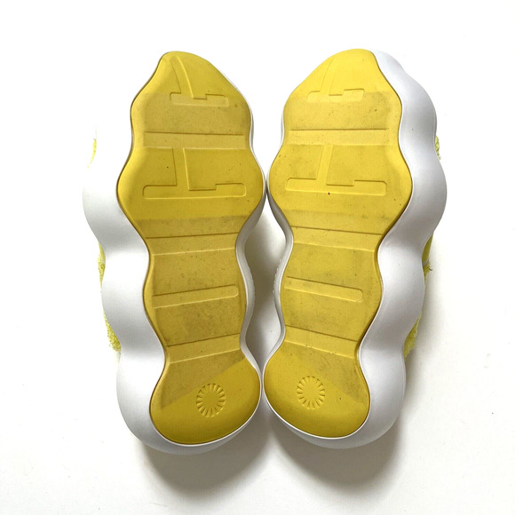 UGG Sugarcloud Platform Slide SZ 7 Sunny Yellow Fuzzy Terry Sandal 1138178 NWOB - Picture 11 of 12